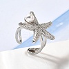 Brass Cuff Rings for Women RJEW-Q008-02P-1