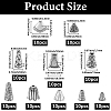 100Pcs 10 Styles Alloy Bead Cone FIND-SP0003-54-2
