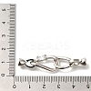 Brass Micro Pave Clear Cubic Zirconia Fold Over Clasps KK-K389-121P-3