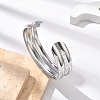 304 Stainless Steel Cuff Bangles for Women BJEW-B108-07P-3