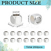 250Pcs 201 Stainless Steel Beads STAS-ME0002-50-2