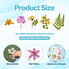 4 Bags 4 Styles Plant PET Adhesive Waterproof Stickers DIY-TA0009-84-4