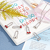 24Pcs 2 Colors 304 Stainless Steel Pendants STAS-UN0021-24P-4
