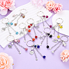 Glass Pearl & Alloy Keychian KEYC-YW00155-01-4