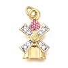 Brass Micro Pave Cubic Zirconia Pendants LS-KK-U040-05G-01-1