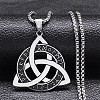 201 Stainless Steel Pendant Necklaces NJEW-C066-08P-1