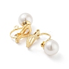 304 Stainless Steel Clip-on Earring Findings with Imitation Pearl Plastic Beaded X-STAS-H216-03B-G-2