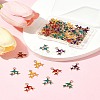 50Pcs 5 Colors Alloy Enamel Pendants ENAM-FS0002-30-10