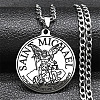 201 Stainless Steel Pendant Necklaces NJEW-C066-04P-1