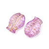 Electroplate and Golden Metal Enlaced Glass Beads EGLA-T029-01I-2