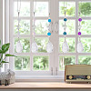 Glass Teardrop Pendant Decoratoins HJEW-AB00620-6