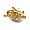 Retro Alloy Rhinestone Brooch JEWB-K018-27AG-2
