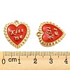 Eco-Friendly Alloy Enamel Pendants ENAM-M061-01G-3