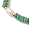 Natural Sesame Jasper & Cultured Freshwater Pearl Beads Beaded Stretch Bracelets for Women BJEW-JB13322-02-3