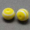Round Striped Resin Beads RESI-R158-10mm-01-1