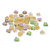 96Pcs 4 Colors Electroplate Transparent Handmade Lampwork Beads LAMP-CW0001-02-3