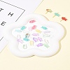 50Pcs Transparent Spray Painted Glass Beads GLAA-FS0002-06E-11