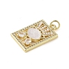 Brass Micro Pave Clear Cubic Zirconia Pendants KK-Q813-06A-G-2