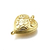 Brass Flower Heart Links KK-K400-49G-03-2