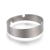 Tarnish Resistant Adjustable 201 Stainless Steel Plain Band Rings STAS-P249-26A-P-2