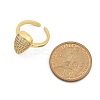 Rack Plating Brass Micro Pave Clear Cubic Zirconia Open Cuff Finger Rings for Women RJEW-M028-101G-4