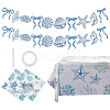 Paper Bowknot Shell Starfish Flag Hanging Banners AJEW-NB0008-39-1