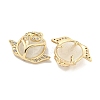 Brass Micro Pave Clear Cubic Zirconia Enamel Pendants KK-S386-24G-2