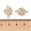 Brass Pave Clear Cubic Zirconia Connector Charms KK-S531-15G-3