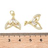 Brass Micro Pave Clear Cubic Zirconia Pendants KK-F930-08A-G-3