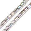 Electroplate Glass Beads Strands GLAA-Q101-02A-HP02-1
