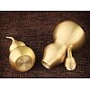 Brass Hollow Tilted Head Gourd Statue Ornament DJEW-PW0018-03C-1