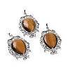 Natural Tiger Eye Big Pendants G-P496-01P-20-1
