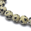 Natural Dalmatian Jasper Bead Stretch Bracelets BJEW-K212-B-014-3