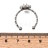 Oval 304 Stainless Steel Adjustable Cuff Ring Components STAS-H237-02A-P-2