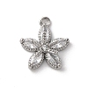 Brass Micro Pave Cubic Zirconia Charms KK-D371-04F-P-1