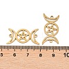 201 Stainless Steel Hollow Triple Moon Links Connector Charms STAS-I364-10G-3