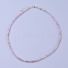 Natural Strawberry Quartz Beaded Necklaces NJEW-K114-B-A14-1