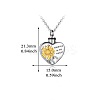 Alloy Heart with Sunflower Urn Ashes Pendant Necklace LS-BOTT-PW0002-015P-2