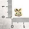 Brass Micro Pave Cubic Zirconia Beads KK-D356-03B-G-3