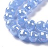 Electroplate Imitation Jade Glass Beads Strands GLAA-E036-12A-4