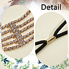 2Pcs 2 Colors Iron with Rhinestone Elastic Headband OHAR-ME0001-08-3
