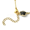 Glass Flower Link Bracelets BJEW-JB10219-03-4