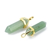 Natural Green Aventurine Pointed Pendants G-G025-01G-09-3