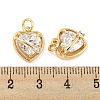 Brass Micro Pave Clear Cubic Zirconia Pendants KK-G490-31B-G-3