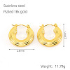 201 Stainless Steel Stripe Hoop Earrings for Women FS-WG1CC8F-01-1