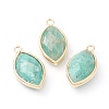 Natural Amazonite Pendants G-B009-01G-L-1