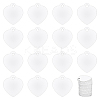 30Pcs Blank Double-sided Heat Transfer Aluminium Pendants DIY-BC0012-89C-1