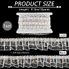 10 Yards Double Layer Polyester Pleated Lace Trim DIY-FG0006-46-2