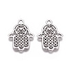 Tibetan Style Filigree Alloy Pendants TIBEP-5262-AS-FF-2