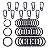 Iron Split Key Rings and Alloy Snap Key Clasps KEYC-PH0001-21-1